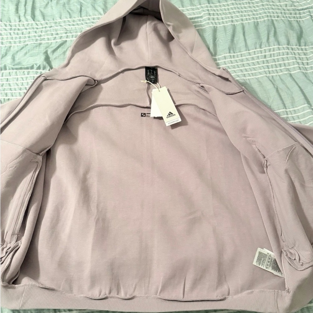 Adidas Z.N.E. Loose Fit Performance Full Zip Hoodie In Violet - Size XL - NWT - Picture 8 of 14